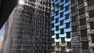 Wind Wall (art) by Ned Kahn in Clayton, MO [ASMR] [4k60]