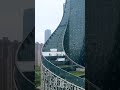 the exterior wall of a skyscraper in anhui is plastered with chinese characters.