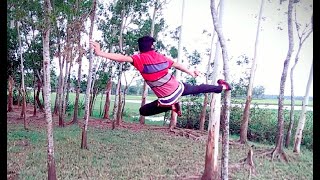 Tobi yoko Geri karate Kick - Flying Kick - Asmual Karate Boy 2017