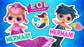 GLITTER MERMAID MERMAN Customized LOL Surprise Dolls GLITTER MERMAID MERMAN Customized LOL Surprise Dolls