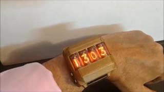 4-digit Nixie wrist watch