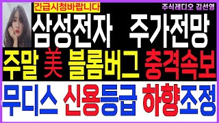 [삼성전자주가전망 ]주말 美블롬버그 충격 속보!무디스 신용등급 하향조정!  삼성전자 레드카드!    #삼성전자대응전략  #트럼프관련주 #삼성전자 #삼성전자주가 #삼성전자주식 #주식