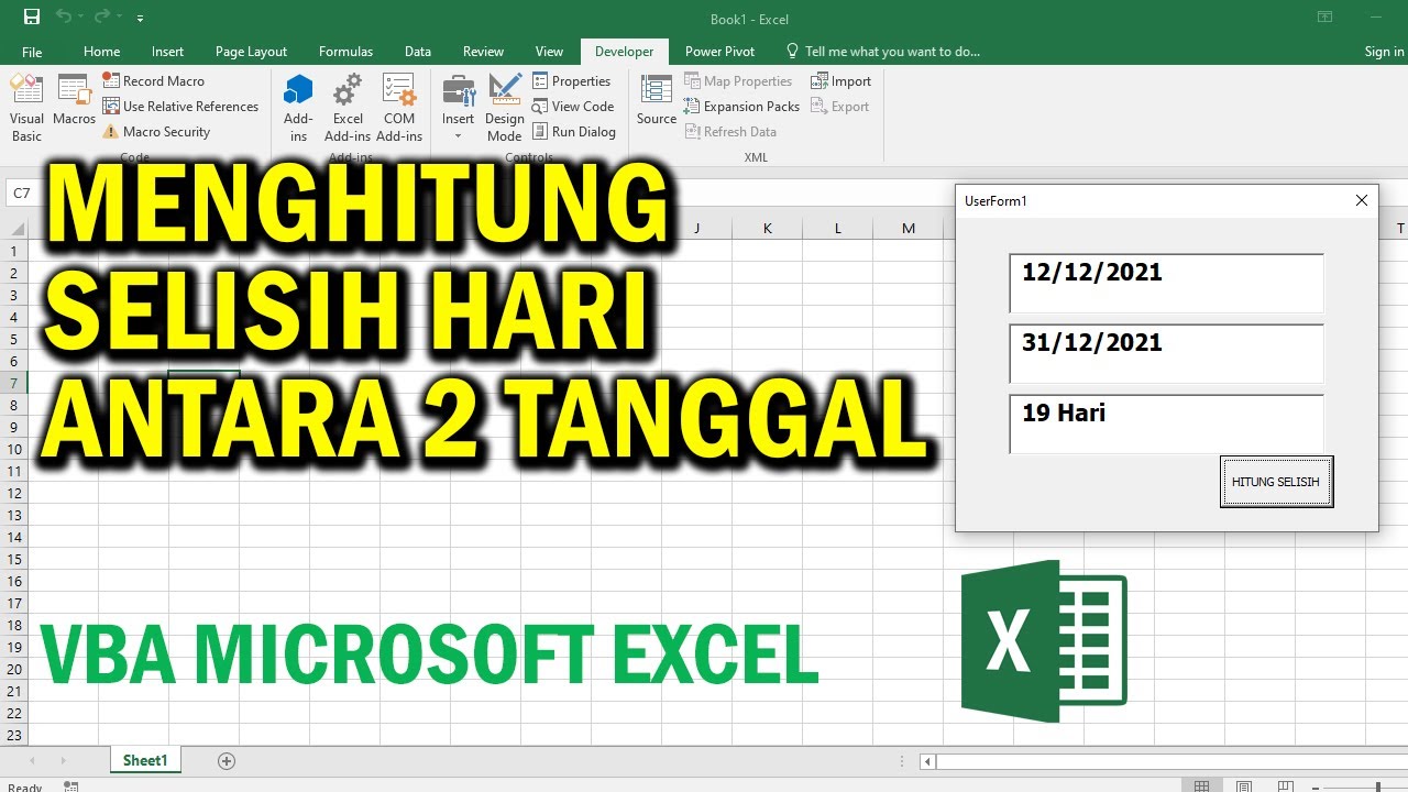 Cara Menghitung Selisih Antara Dua Tanggal Dalam Textbox VBA Microsoft ...