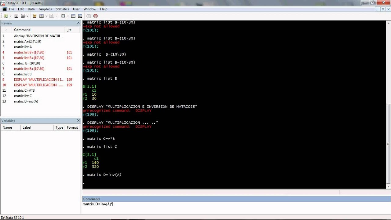 Construir Sobre Telescopio Federal Stata Display Matrix Tolerancia ...