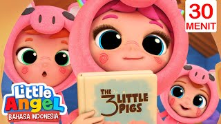 Tiga Babi Kecil Lawan Serigala | Little Angel Bahasa Indonesia | Kartun Anak | Cerita Anak