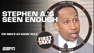 Stephen A. GOES SCORCHED EARTH on complaints against NBA’s 65-game policy 🔥 | Fi