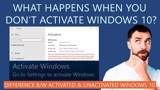 What happens when you don't Activate Windows 10?