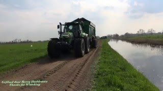 Vaste mest laden met Firma Beekman | Nieuwe Deutz Fahr 6190 TTV with Tebbe loading manure | NL