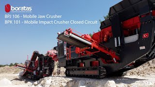 Boratas Mobile Impact Crusher Closed Circuit \u0026 Mobile Jaw Crusher dealing with Feldspar | max 10mm