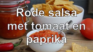 Red salsa with tomato and bell pepper