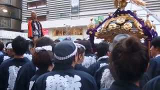 平成２７年　新宿十二社熊野神社祭礼　宮神輿渡御　新宿駅東口　２０１５．９．２０　Shinjuku Kumano Shrine Mikoshi Festival