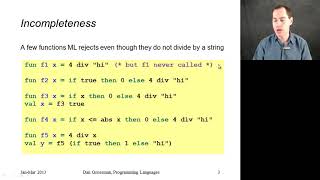 Soundness and Completeness - Programming Languages, Part B