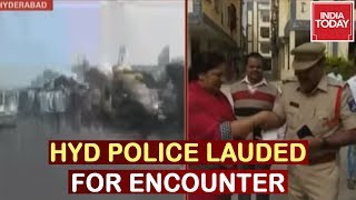 Hyd Accused Killed : Celebrations In Hyderabad, Police Involved In Encounter Upheld