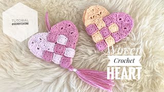 Tutorial for: Woven Crochet Heart. Inspired by the Danish and Swedish Woven paper Hearts.