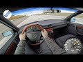 mercedes benz w124 300 diesel om606 top speed drive on german autobahn🏎