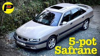 Sheltering from the wind while rambling about a Renault Safrane with a Volvo 2.5 5-cylinder engine