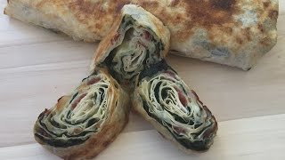 Ispanaklı Pastırmalı Rulo Börek