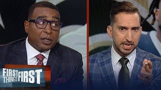 Nick Wright reacts to Brees' injury, refs make another controversial call | NFL | FIRST THINGS FIRST
