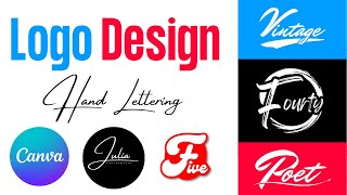 Hand Lettering Logo Design in Canva