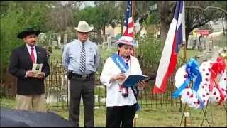 Texas Ranger Memorial Cross Dedication for Don Juan Antonio Ximenes