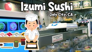 IZUMI SUSHI | Daly City, CA 😊💖 Delicious Revolving Sushi in Daly City Japanese Food Quick Bite Vlog