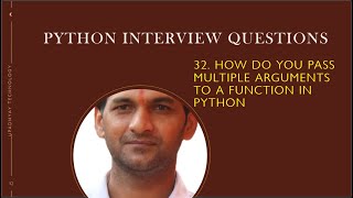How do you pass multiple arguments to a function in Python | Python Interview Questions