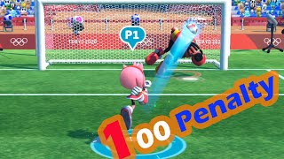 Mario and Sonic at the Tokyo 2020 Olympic Games Football 100 Penalty Bowser Jr vs Waluigi