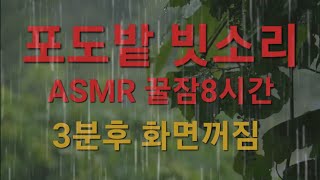 청포도숲 빗소리,RainSounds,긴수면,ASMR,3분후 어두운화면.