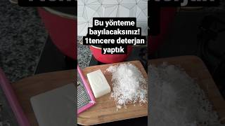 evimin heryerini bununla temizledim!1kalıp sabundan 4litre deterjan nasıl yapılır! #shorts #keşfet