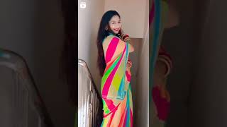 girl dancing in lehriya saree 👌👌