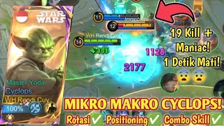 ROTASI CYCLOPS BIAR 19 KILL🤫 MIKRO MAKRO CYCLOPS \u0026 POSITIONING! BUILD CYCLOPS TERSAKIT 2025 - MLBB