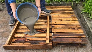 Amazing Creation from Cement and Pine Pallets - DIY Coffee table and Chairs