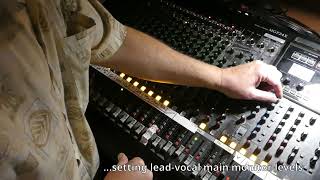 Mixing on a Yamaha MGP24X console for the \