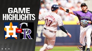 Astros vs. Rockies Game Highlights (4/28/24) | MLB Highlights