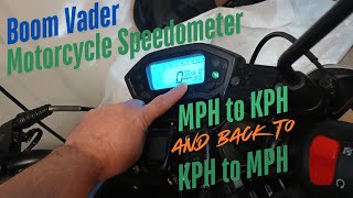Boom Vader Mph Conversion Kph To Mph Speedometer Switch Easy Tutorial