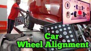 How to Align Car Wheel ? || Car Wheel Alignment Complete Procedure || Kuv100 Wheel Alignment