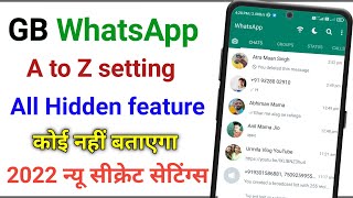 GB whatsapp A to Z setting || GB Whatsapp all hidden feature || GB whatsapp setting #gbwhatsapp