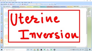 Uterine Inversion - Short lacture