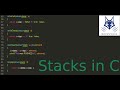 1. Stacks - Implementation of stacks using an array in C