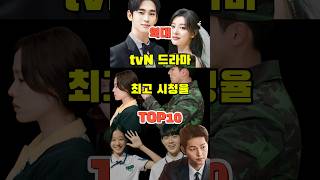 믿고보는 tvN 역대 드라마 시청율 TOP10 #k드라마 #쇼츠