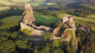 Drone footage of the powerful and impregnable Trosky fortress in the Czech Republic.