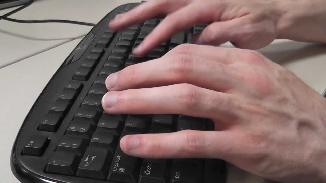 Typing Keyboard Finger Chart