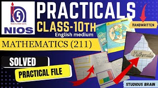 NIOS Class 10th Mathematics (211) SOLVED Practical | English medium | 2024