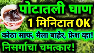 पोट 1 मिनिटात साफ करणारा आयुर्वेदिक उपाय! नक्की करून पहा. निसर्गाचा चमत्कार आहे हा!