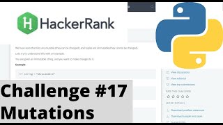 Hackerrank Python | Challenge #17 | Mutations