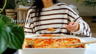 What I Eat in a Day | Healthy Plant Based Lasagna and Tiramisu ~Aesthetic~