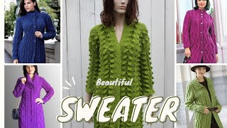 New Sweater Cardigan designs for girls and women | #sweaterdesign #sweater #cardigan