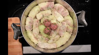 λαχανοσαρμάδες με αβγολέμονο cuzinagias stuffed  cabbage  with  egg lemon sauce recipe