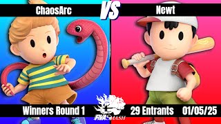 RVA Smash 159 | ChaosArc (Lucas) vs Newt (Ness/Zelda) | Winners Round 1 | 29 Entrants | SSBU