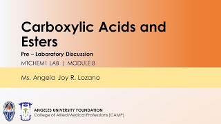 MTChem Module 8.1 - Pre Laboratory Discussion